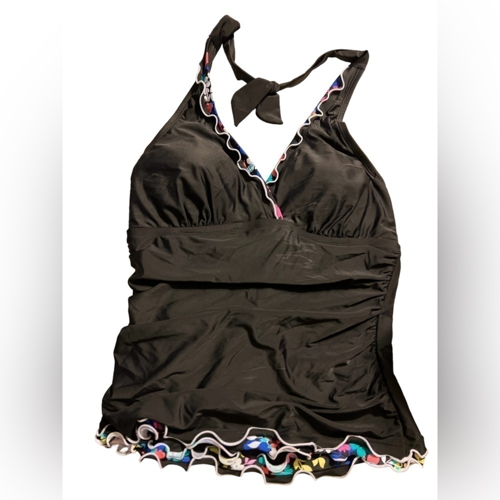 Island Escape plus size tankini swim top - Picture 3 of 6